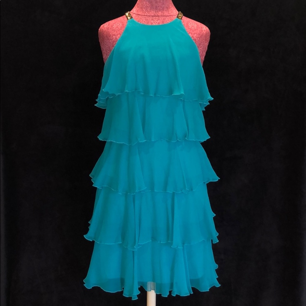 BCBG Cocktail Dress, Teal Blue
